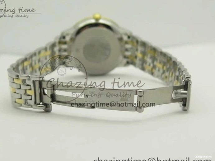 0512 Versatile De Ville Prestige Ladies 32.7mm SS MKF 1:1 Best Edition White MOP Dial Roman Markers on SS YG Bracelet MIYOTA 7967